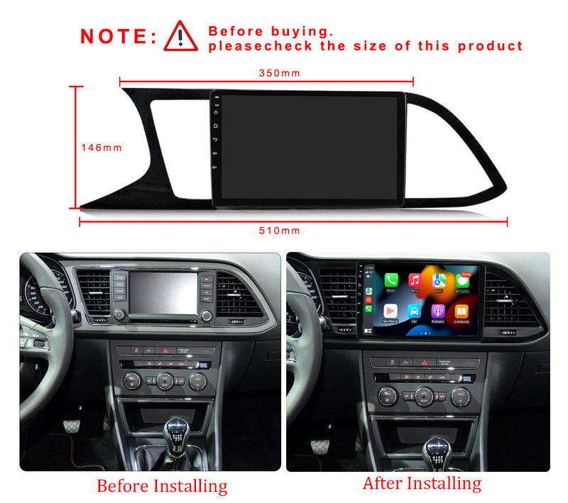 RoverOne Car Stereo Radio Bluetooth CarPlay GPS Navigation for Seat Leon 3 2012 - 2020