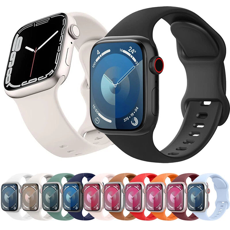 Band Strap For Apple Watch Silicone Band Strap Series Ultra 9 8 7 6 5 4 3 SE 38 40 41 44 49