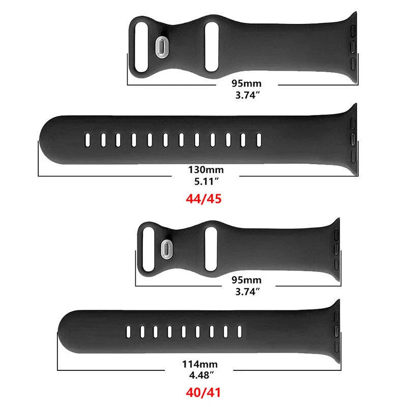 Band Strap For Apple Watch Silicone Band Strap Series Ultra 9 8 7 6 5 4 3 SE 38 40 41 44 49