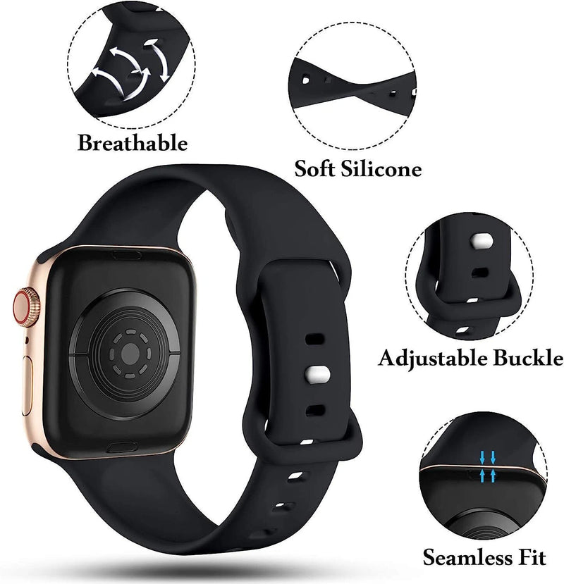 Band Strap For Apple Watch Silicone Band Strap Series Ultra 9 8 7 6 5 4 3 SE 38 40 41 44 49