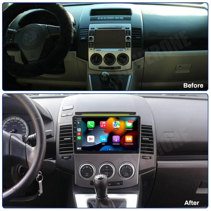 RoverOne Car Stereo Radio Bluetooth CarPlay GPS Navigation for Mazda 5 2 CR 2005 - 2010