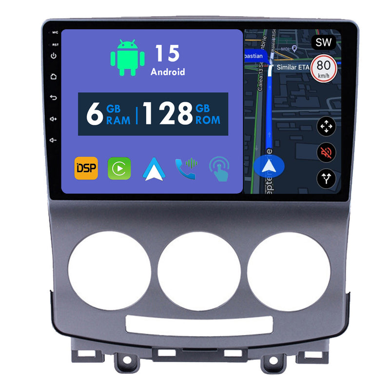 RoverOne Car Stereo Radio Bluetooth CarPlay GPS Navigation for Mazda 5 2 CR 2005 - 2010