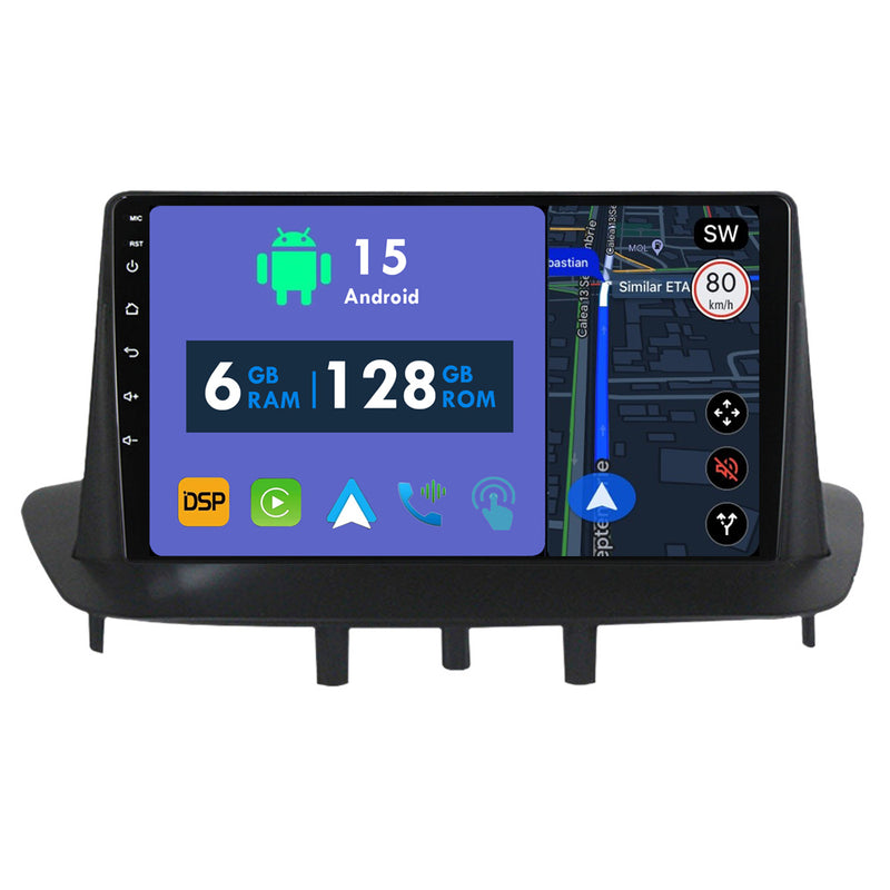 RoverOne Car Stereo Radio Bluetooth CarPlay GPS Navigation for Renault Megane 3 2008 - 2014