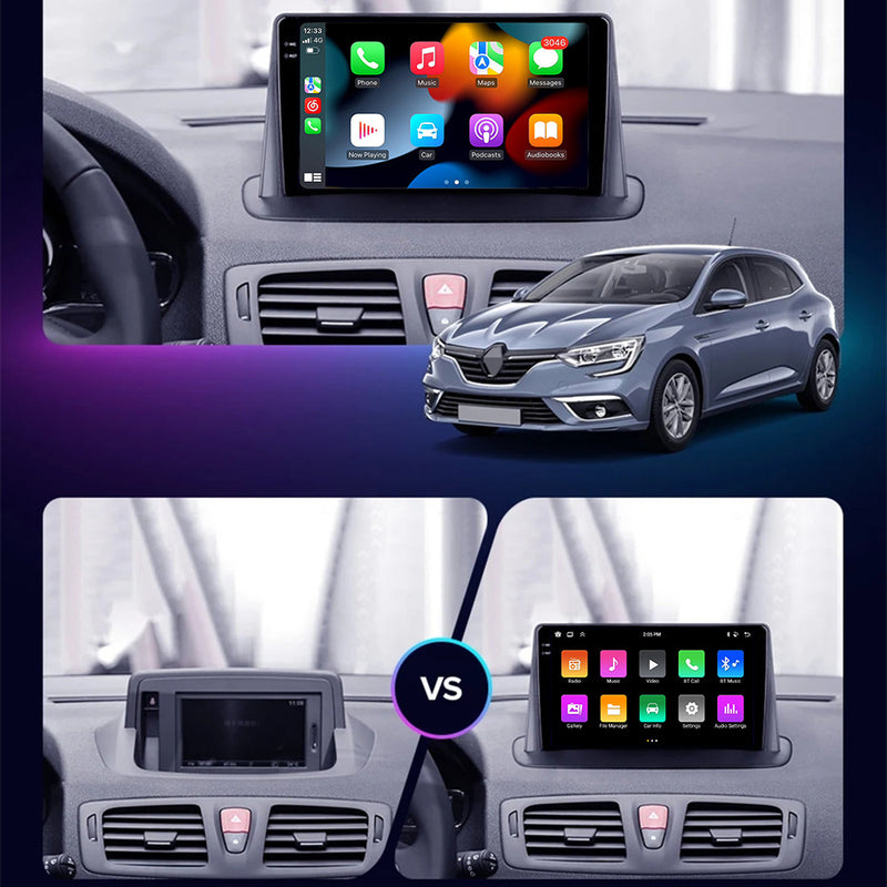 RoverOne Car Stereo Radio Bluetooth CarPlay GPS Navigation for Renault Megane 3 2008 - 2014