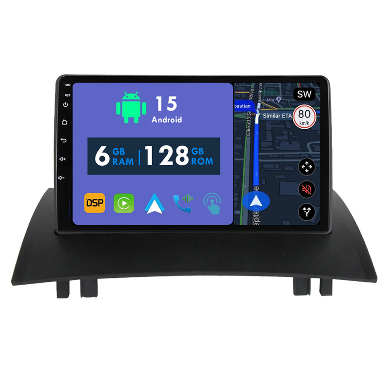RoverOne Car Stereo Radio Bluetooth CarPlay GPS Navigation for Renault Logan 1 2004 - 2009