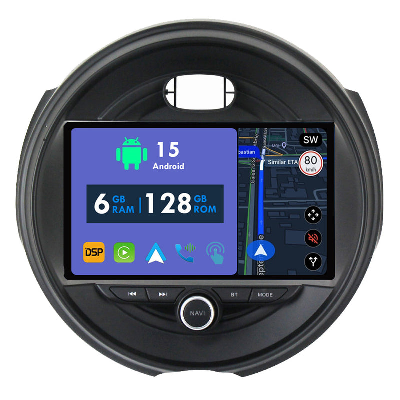 RoverOne Car Stereo Radio Bluetooth CarPlay GPS Navigation for BMW Mini Cooper 2014 - 2020