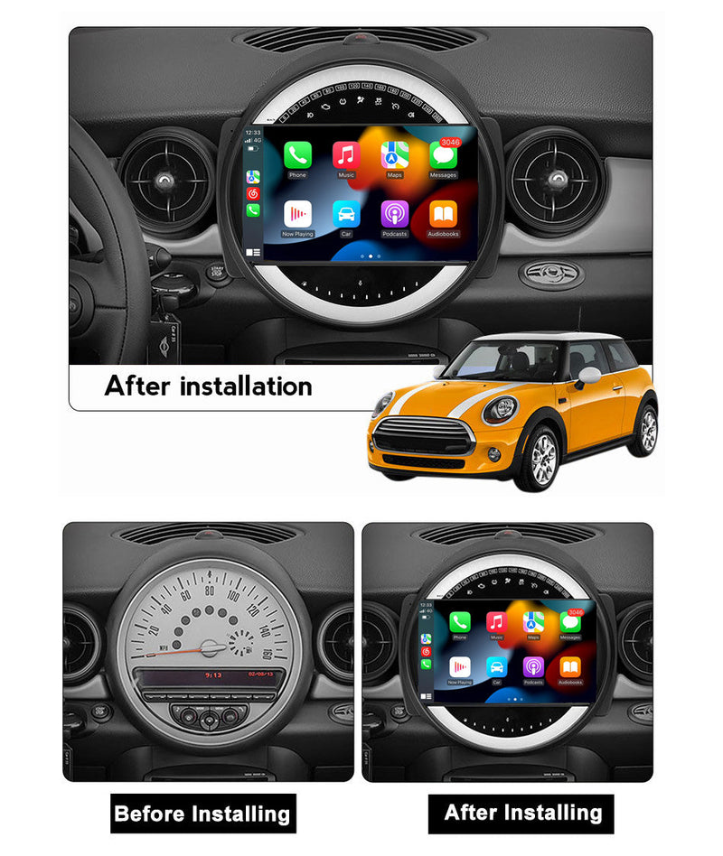 RoverOne Car Stereo Radio Bluetooth CarPlay GPS Navigation for BMW MINI Cooper R56 R60 2007 - 2014