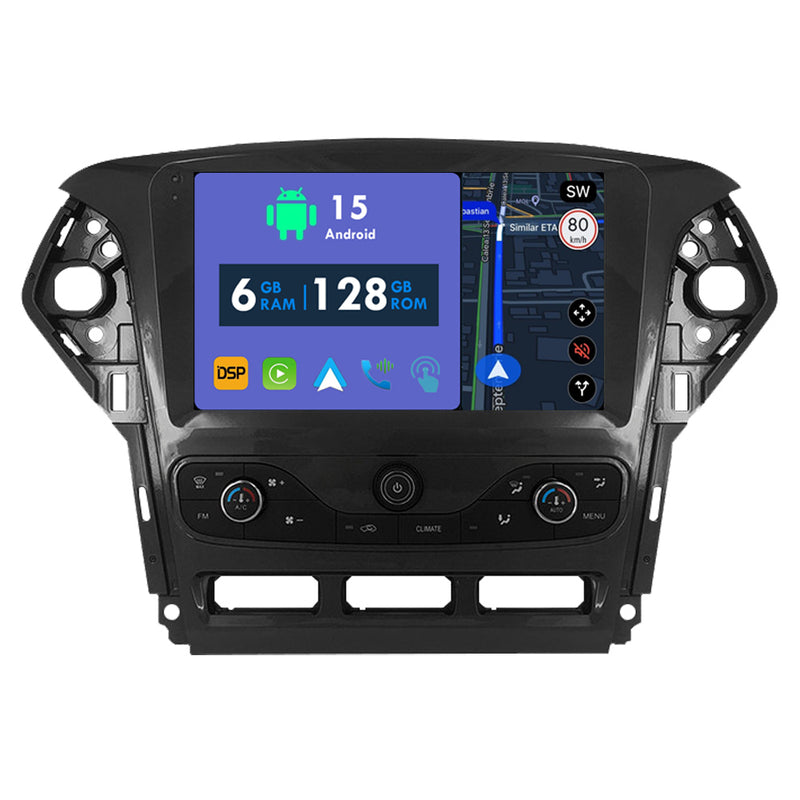 RoverOne Car Stereo Radio Bluetooth CarPlay GPS Navigation for Ford Mondeo Fusion 2010 - 2014