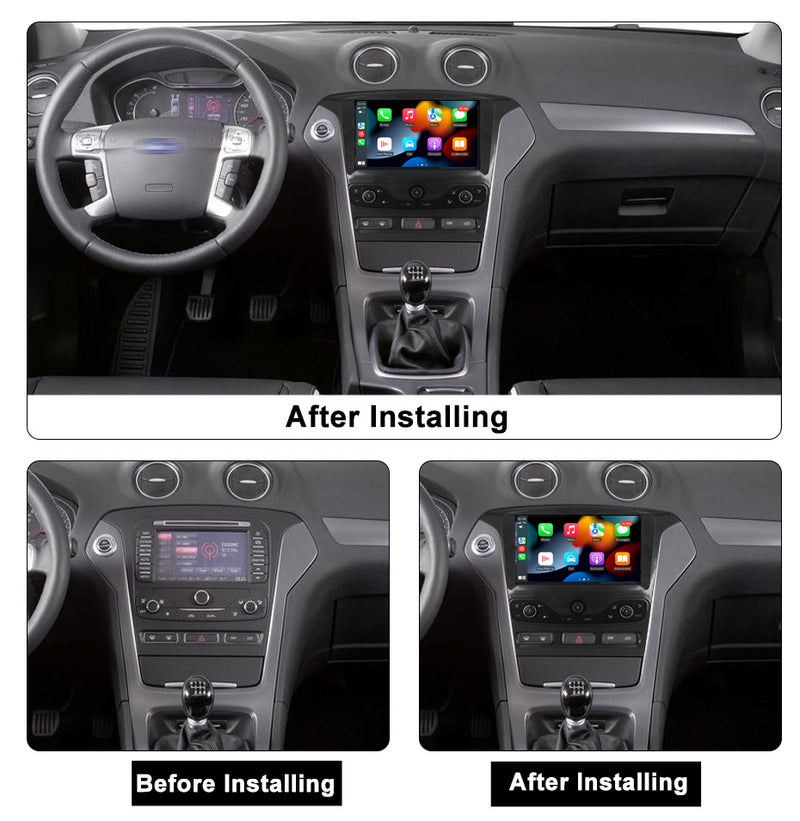 RoverOne Car Stereo Radio Bluetooth CarPlay GPS Navigation for Ford Mondeo Fusion 2010 - 2014