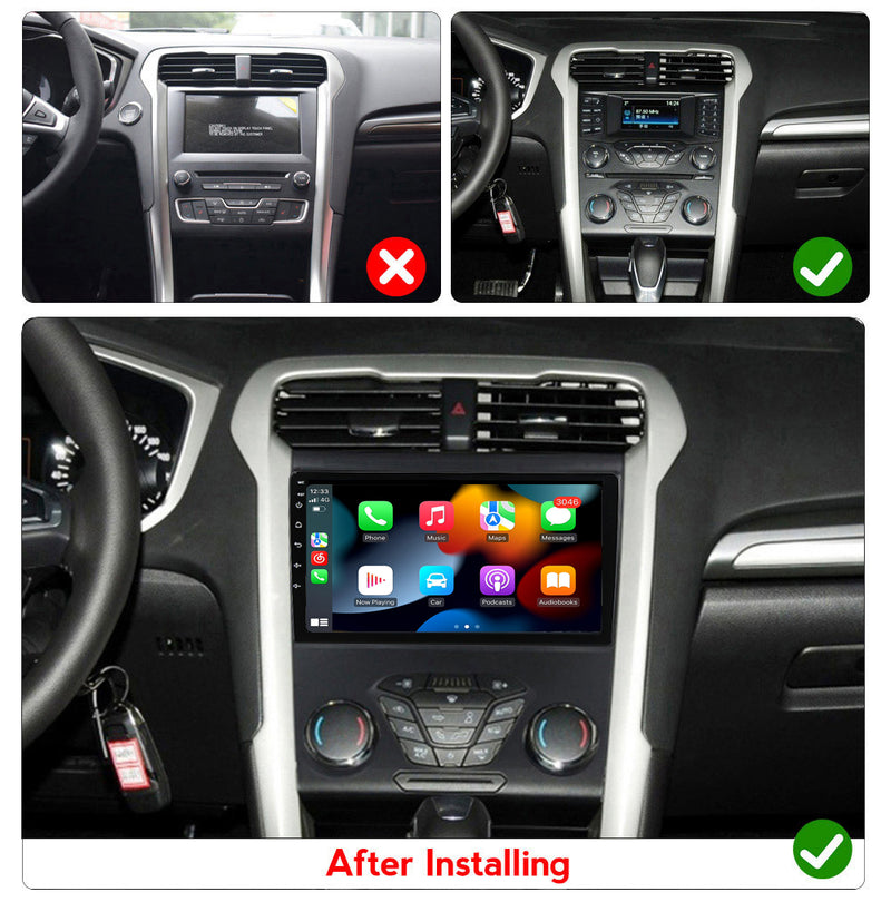 RoverOne Car Stereo Radio Bluetooth CarPlay GPS Navigation for Ford Mondeo 5 Fusion 2014 - 2019