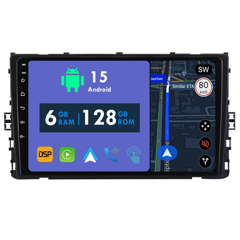 RoverOne Car Stereo Radio Bluetooth CarPlay GPS Navigation for Volkswagen MQB VW T-Cross 2018 - 2020