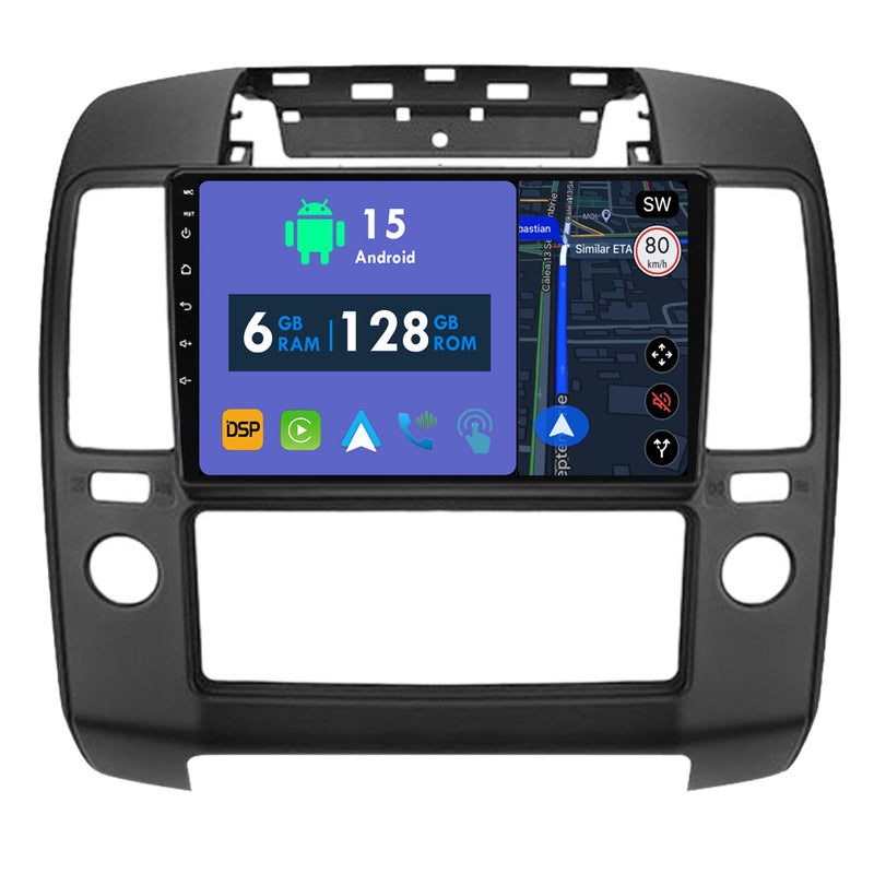 RoverOne Car Stereo Radio Bluetooth CarPlay GPS Navigation for Nissan Navara 3 D40 2004 - 2010