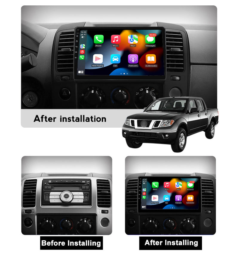 RoverOne Car Stereo Radio Bluetooth CarPlay GPS Navigation for Nissan Navara 3 D40 2004 - 2010