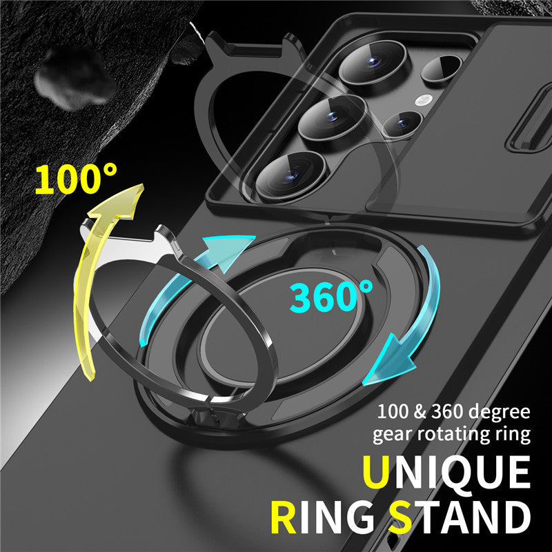 Slide Window Lens Protection Magnetic Ring for Samsung Galaxy S26 Ultra Armor case