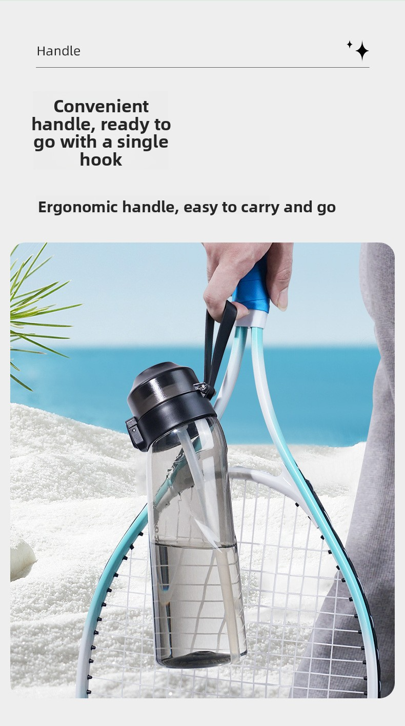 Fruit flavor, creative straw, playful water cup, heat-resistant fragrance cup 650ml
