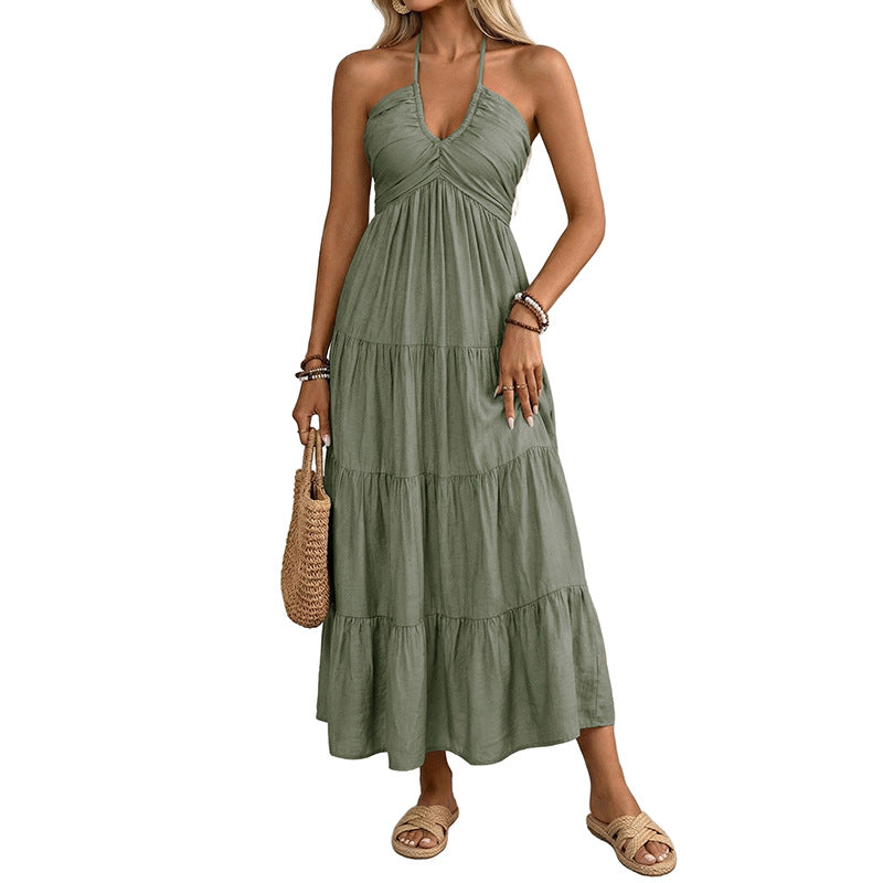 Woman Fashion Summer Dress Light Green
