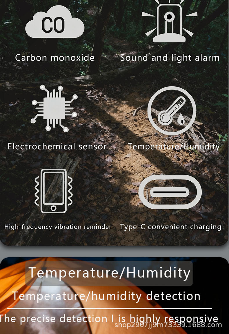 Portable Carbon Monoxide Detector, 3-in-1 CO Monitor