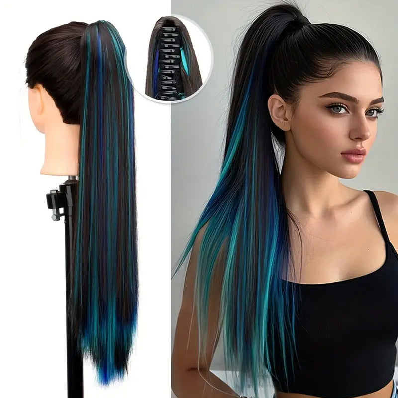 Womans long straight synthetic wig -24 inches
