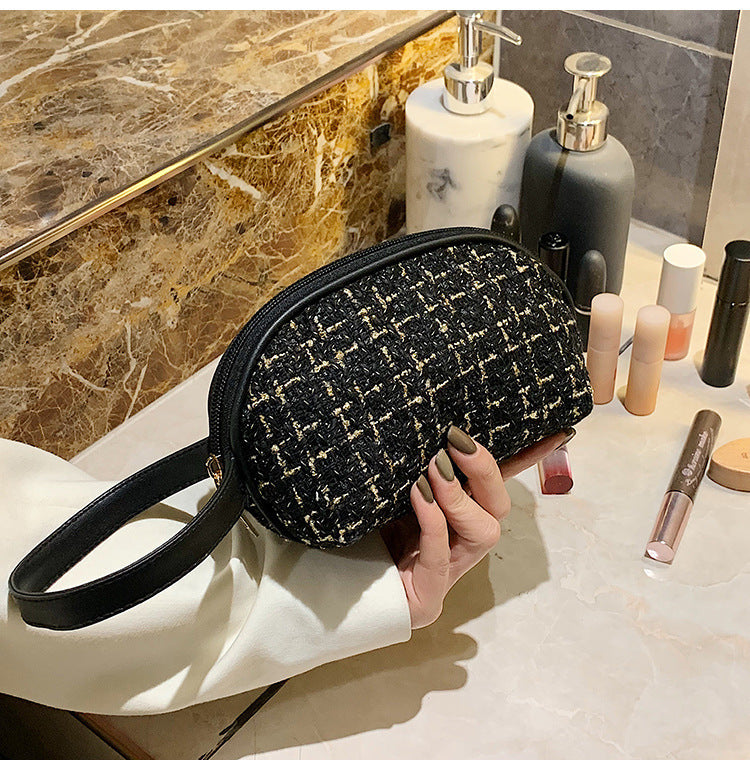 Fashion  Makeup Bag Convenient Large Capacity Simple Portable Canvas Cosmetic Bag
