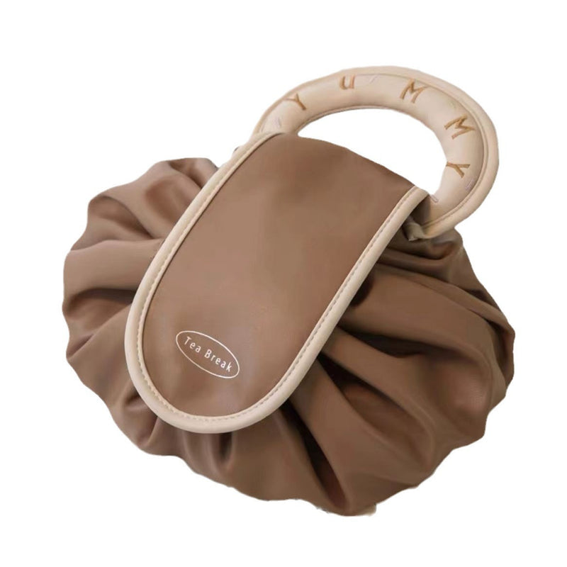Woman Portable Makeup Organizer Bag Drawstring Large Capacity Cosmetic Storage Pouch for Daily Use Multipurpose Storage Bags