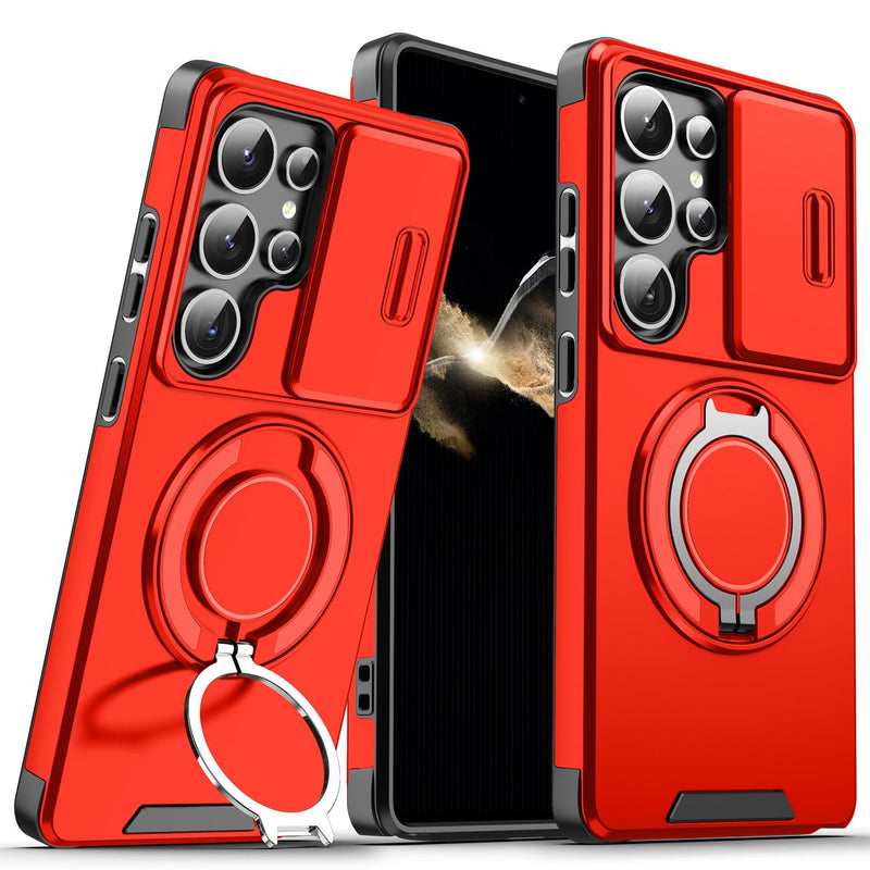 Suitable for Samsung S26 Ultra S25 phone case magnetic bracket S25 sliding window anti fall phone protective case