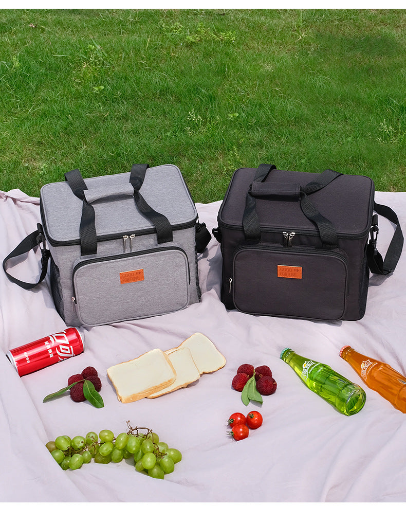 For Thickened Large Capacity Portable Picnic Leather Outdoor Car Ice Waterproof Shoulder Crossbody Insulation Bag