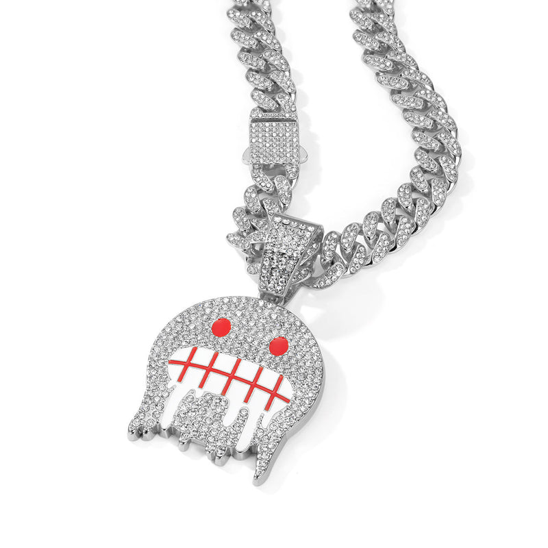 Euro-American style hip-hop long necklace accessories for men, alloy full diamond pendant, Miami street rap jewelry