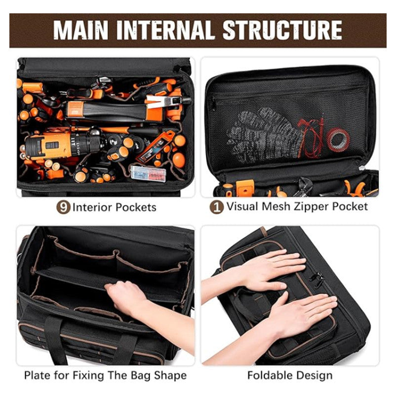 17 Inch Heavy Duty Tool Bag with Multiple Pockets