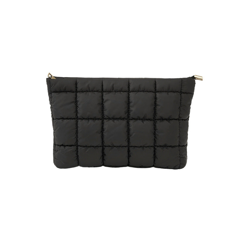 Personalized soft travel fashionable makeup bag with zipper