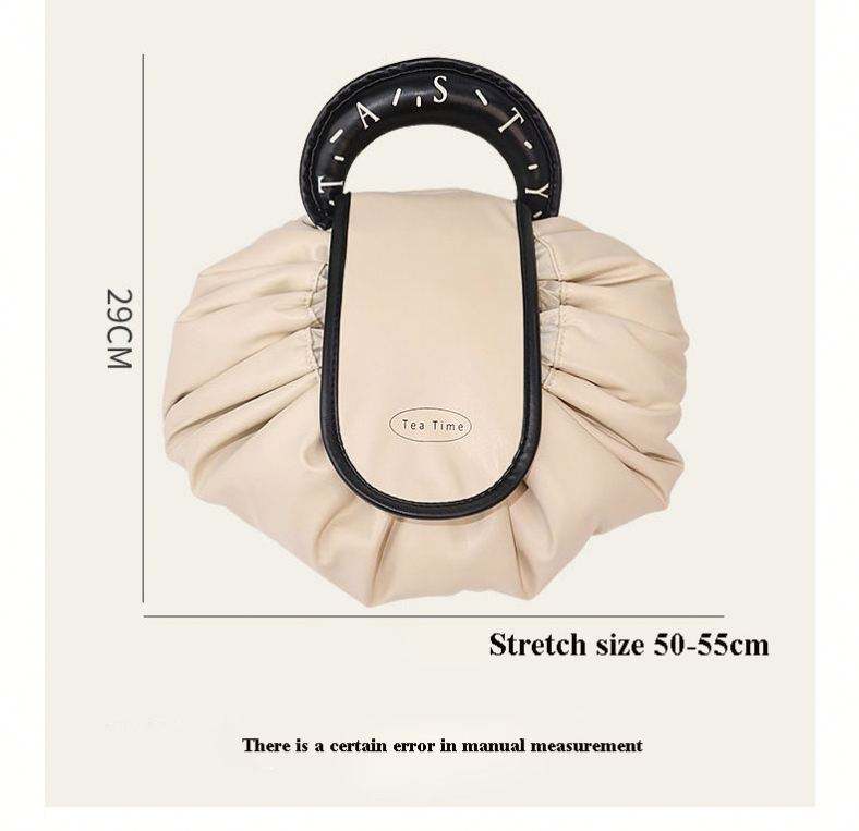 Woman Portable Makeup Organizer Bag Drawstring Large Capacity Cosmetic Storage Pouch for Daily Use Multipurpose Storage Bags