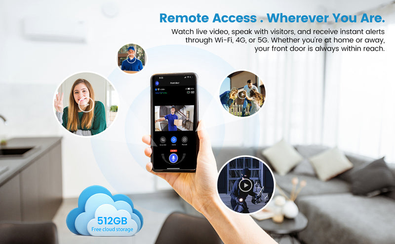 Smart Video Doorbell Camera with 2-Way Audio