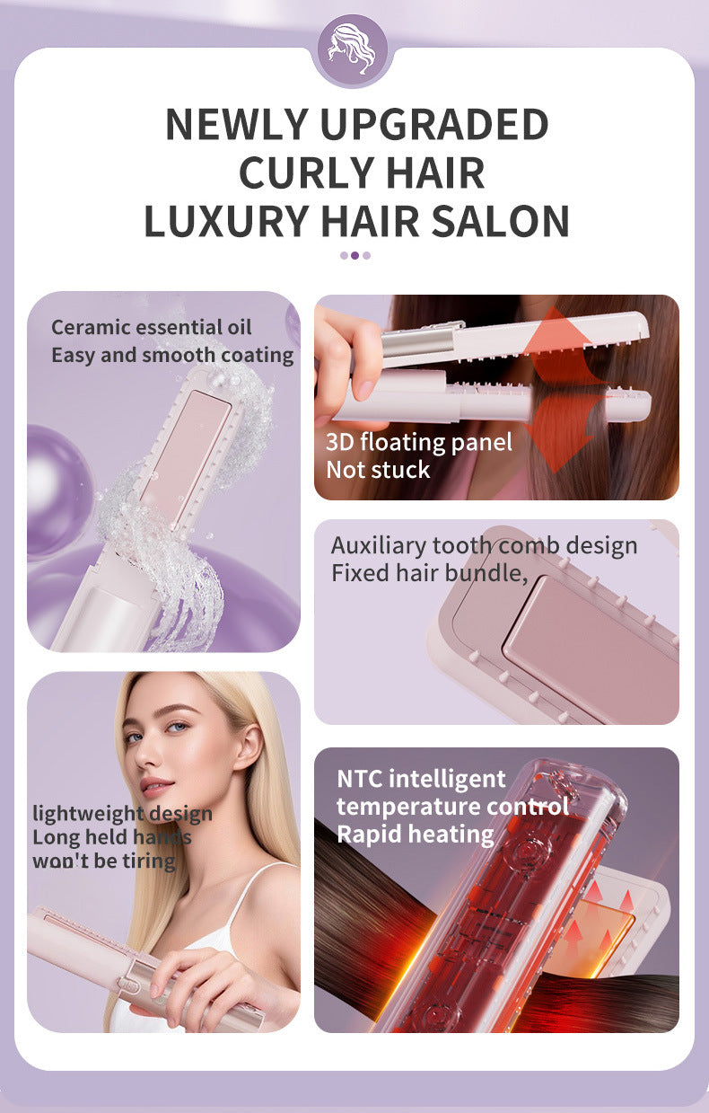 2 in 1 Cordless Hair Straightener Curler,