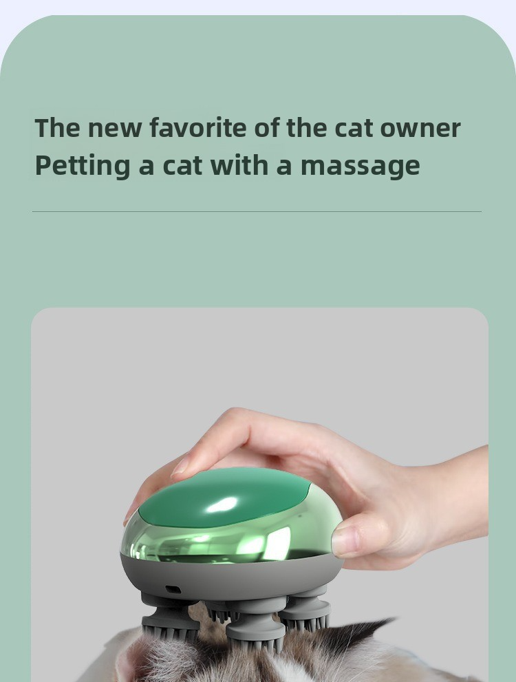 Intelligent mini meridian dredging vibration kneading scalp massage instrument