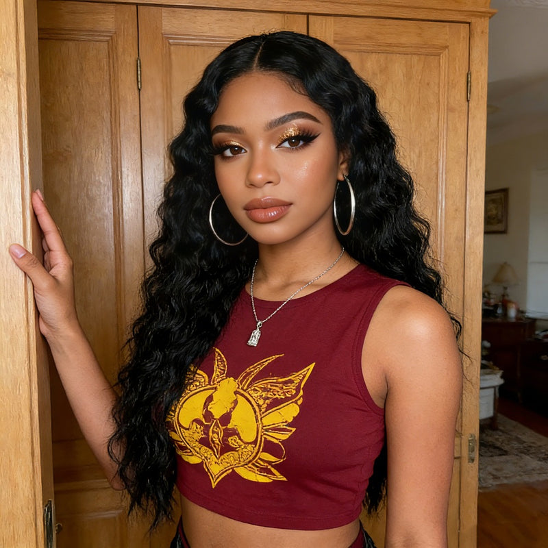 European and American Wigs Womans Long Curly Hair Small Curls Micro Curl Explosive Headgear