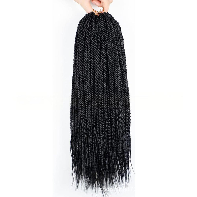 Wave shaped synthetic heat-resistant wig with bangs, 24 inches