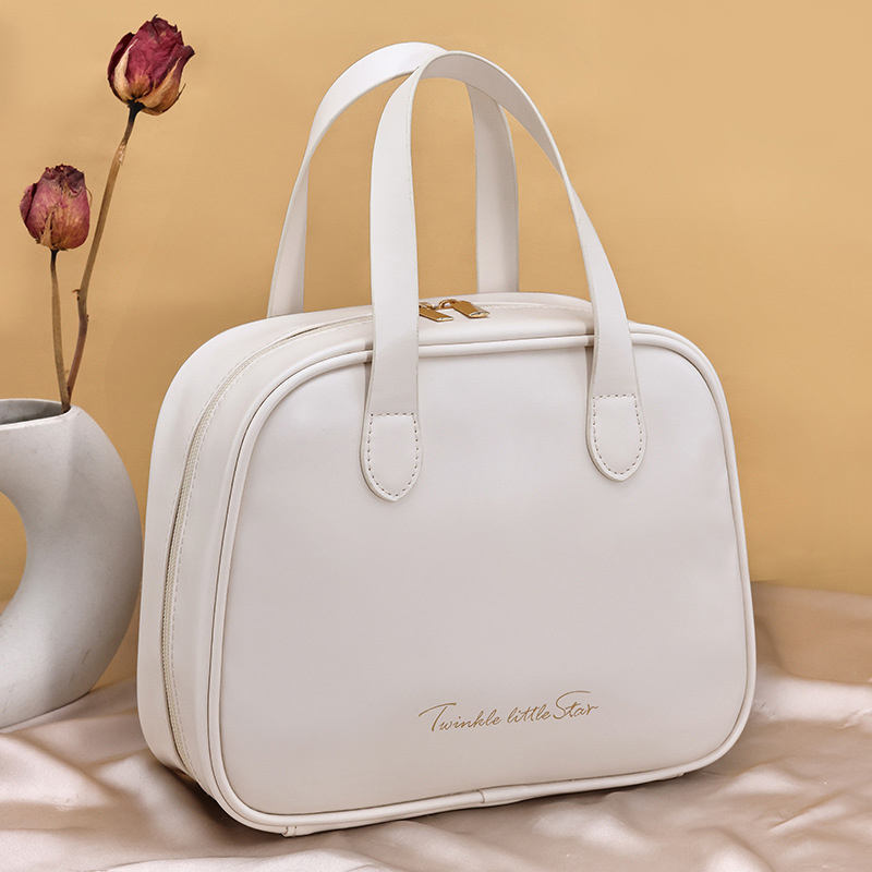 Large-capacity Makeup Box Waterproof PU Leather Toiletry Bag Girls' Handbag for Daily Travel Bag Multi-style