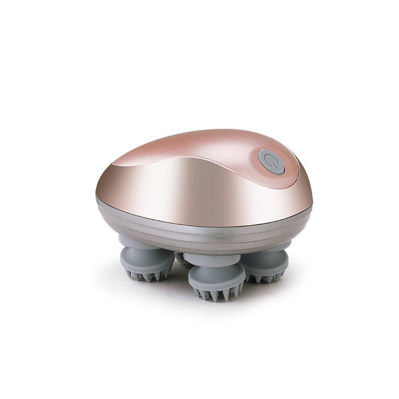 Intelligent mini meridian dredging vibration kneading scalp massage instrument