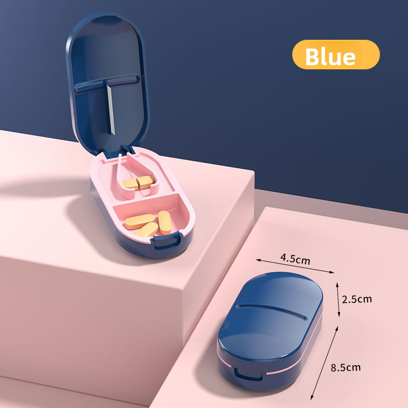 Mini medicine slicer, dispenser, portable medicine storage box