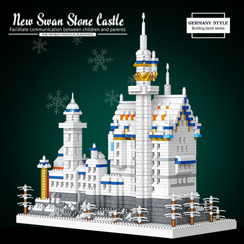4200Pcs Neuschwanstein Castle Micro Building Blocks Set, World Famous Architecture Mini Bricks Model