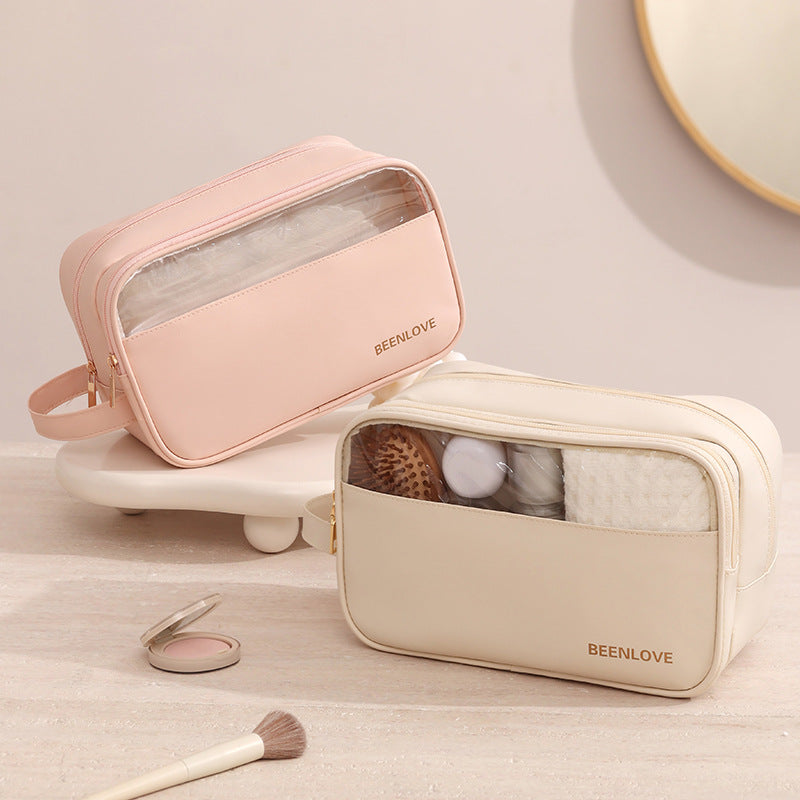 New Naisi Handheld Wet and Dry Wash Bag Makeup Bag Large Capacity Travel Divided Wash Bag