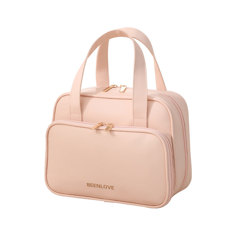 Spacious Water Resistant Cosmetic Bag with Zipper Closure & Soft Handle-Travel for Organizer Leak-proof Makeup Case