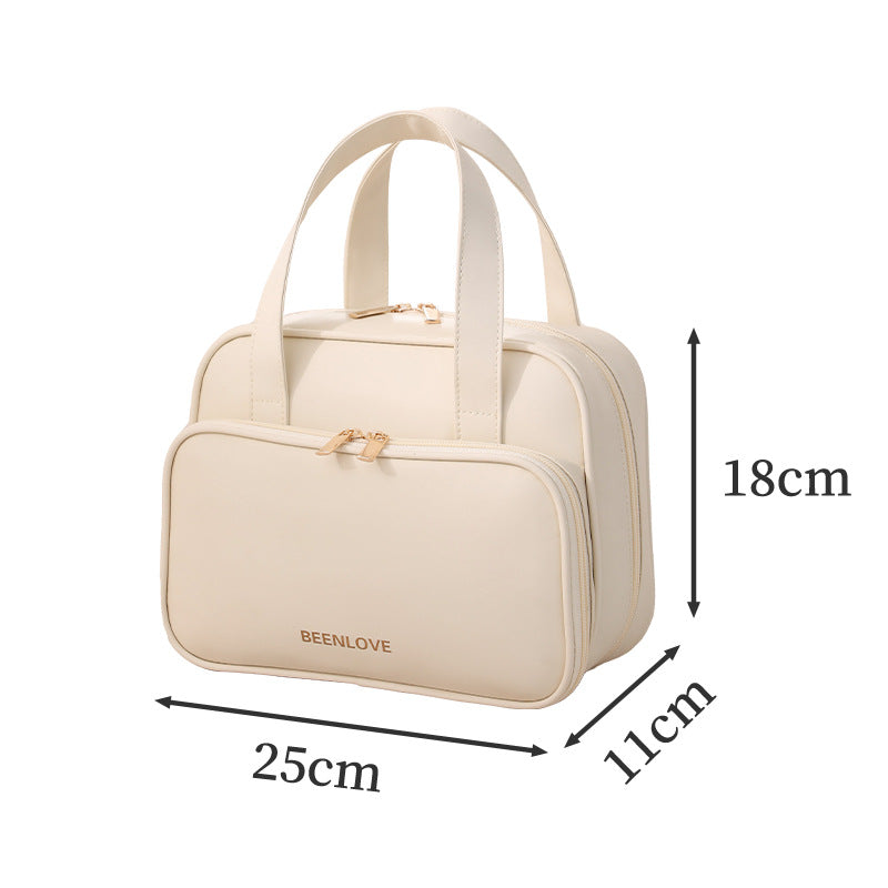 Spacious Water Resistant Cosmetic Bag with Zipper Closure & Soft Handle-Travel for Organizer Leak-proof Makeup Case
