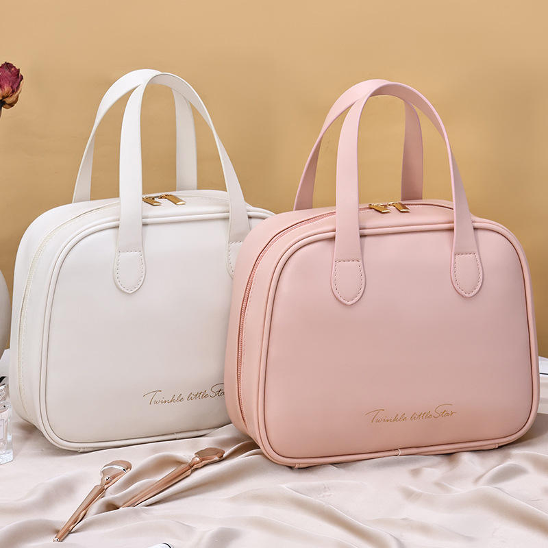 Large-capacity Makeup Box Waterproof PU Leather Toiletry Bag Girls' Handbag for Daily Travel Bag Multi-style