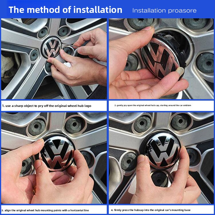 Suitable for Volkswagen wheel hub cover standard 65mm 56mm wheel center cover tire car logo car modification wheel cover