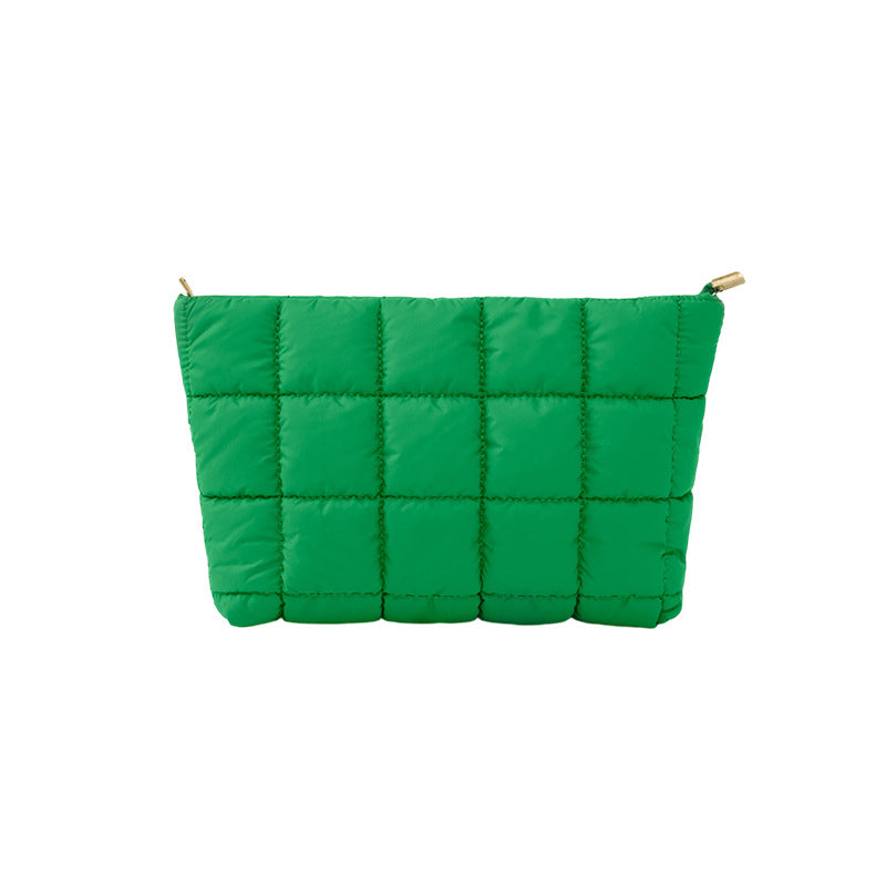 Personalized soft travel fashionable makeup bag with zipper