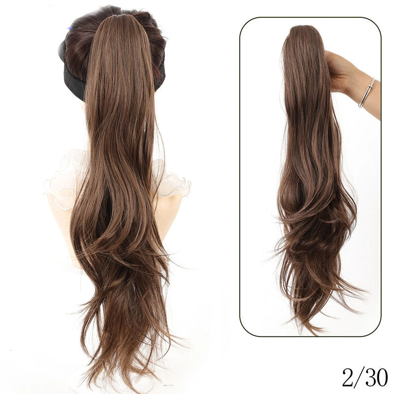 55CM - Wavy claw clip ponytail wig