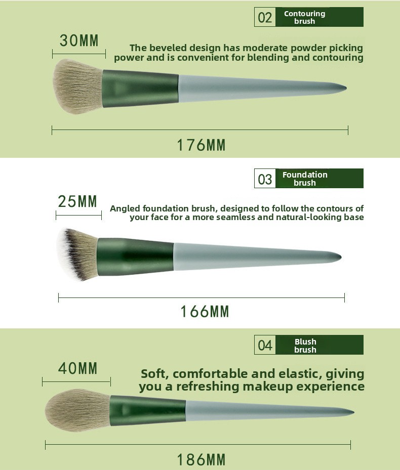 Makeup Brush Set Soft Hair eye shadow Brush Powder Brush powder blusher Brush concealer Brush Portable Makeup Brush Bag