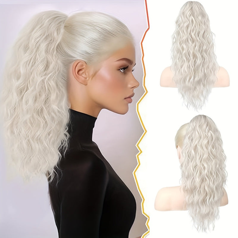 30 inch - Wavy Claw Clip Ponytail Wig