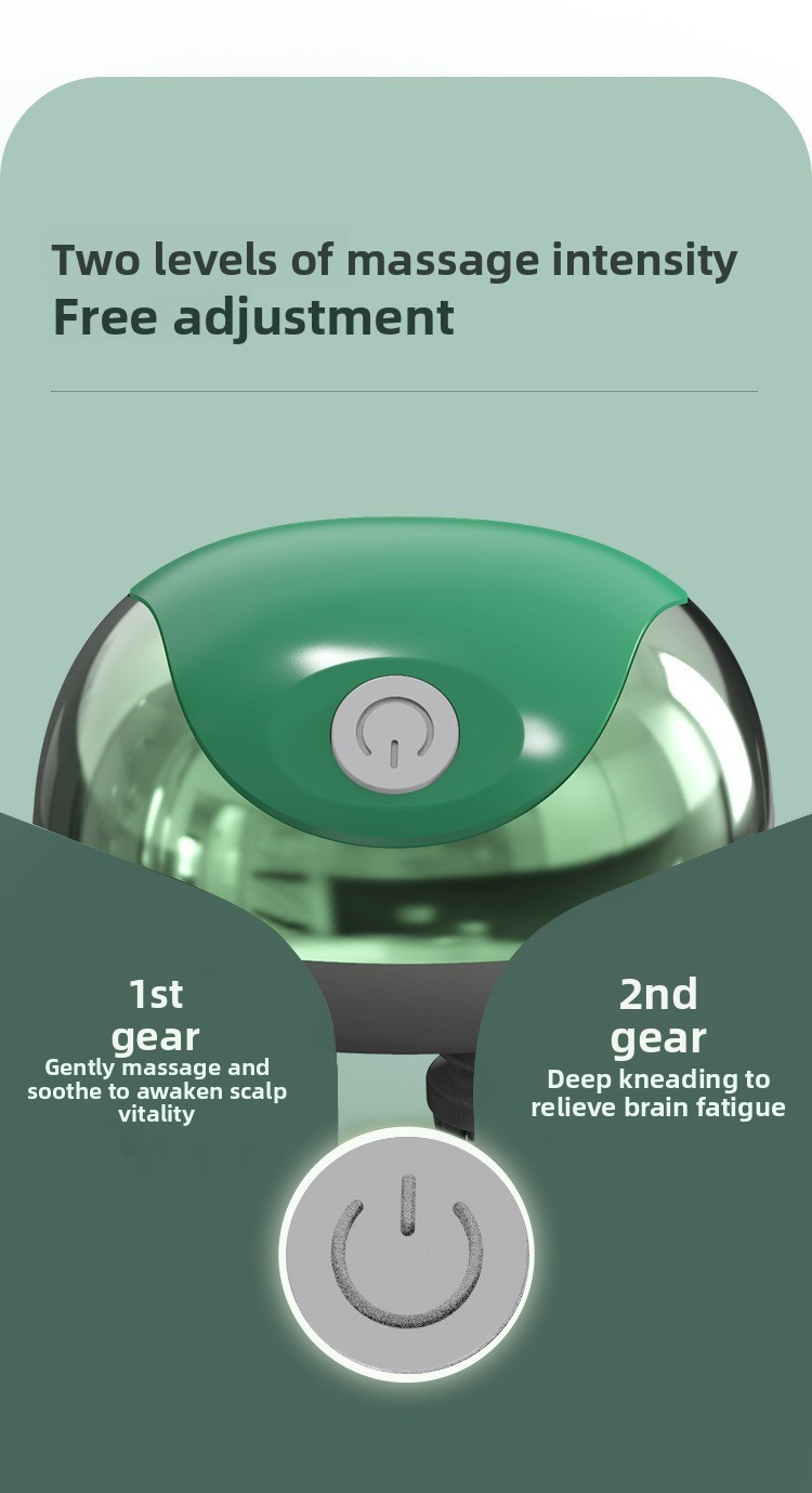 Intelligent mini meridian dredging vibration kneading scalp massage instrument