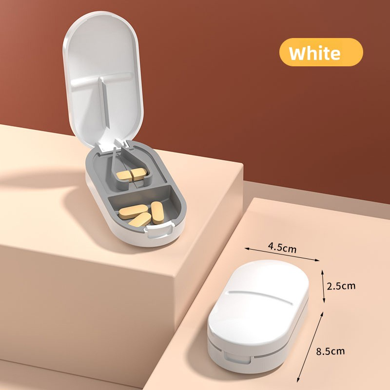 Mini medicine slicer, dispenser, portable medicine storage box